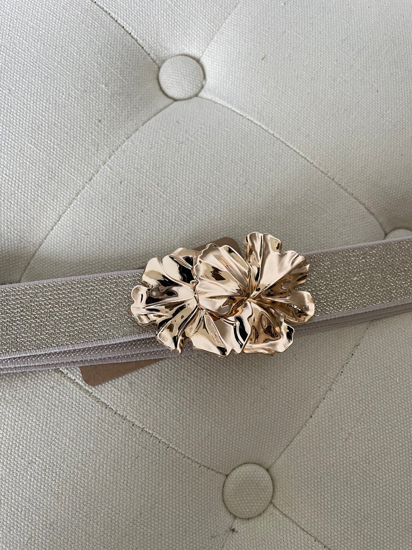 Ceinture fleur - gold à paillettes