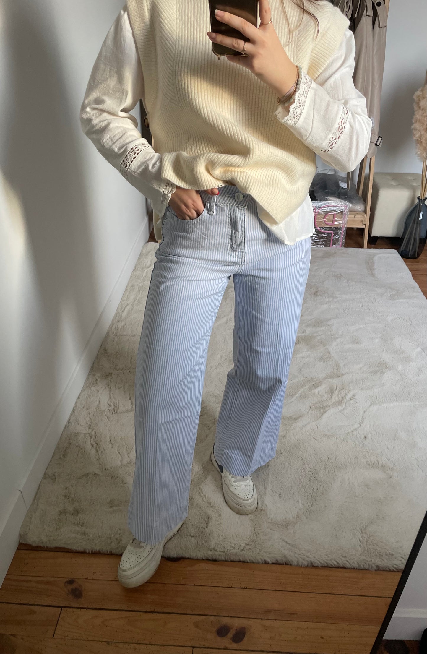 Jean Wide - rayé