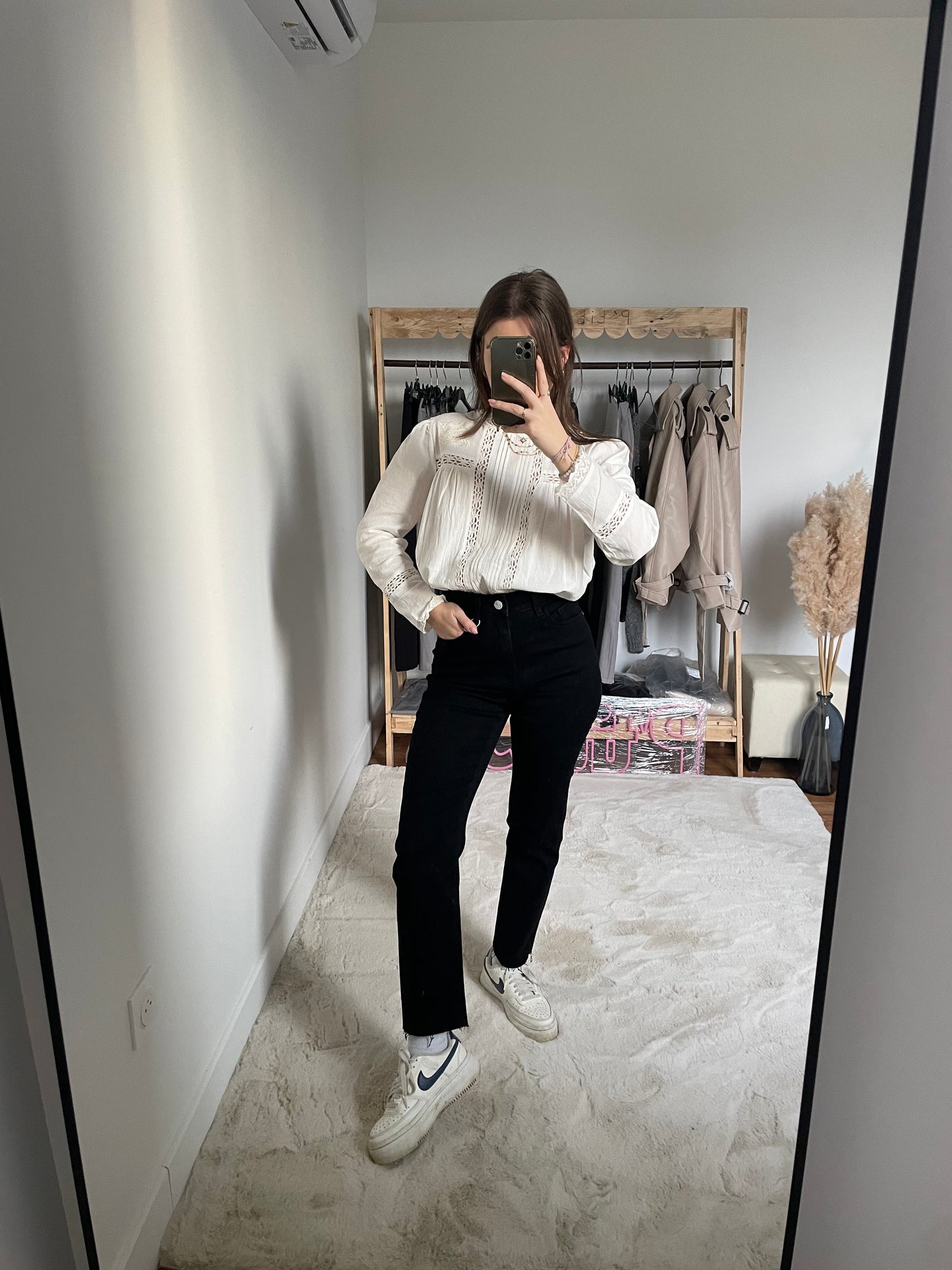 Blouse brodée - blanche