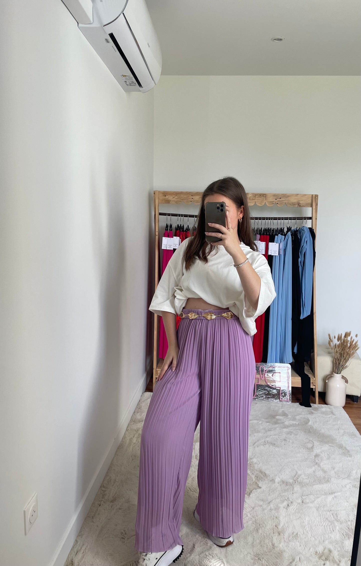 Pantalon plissé - lila