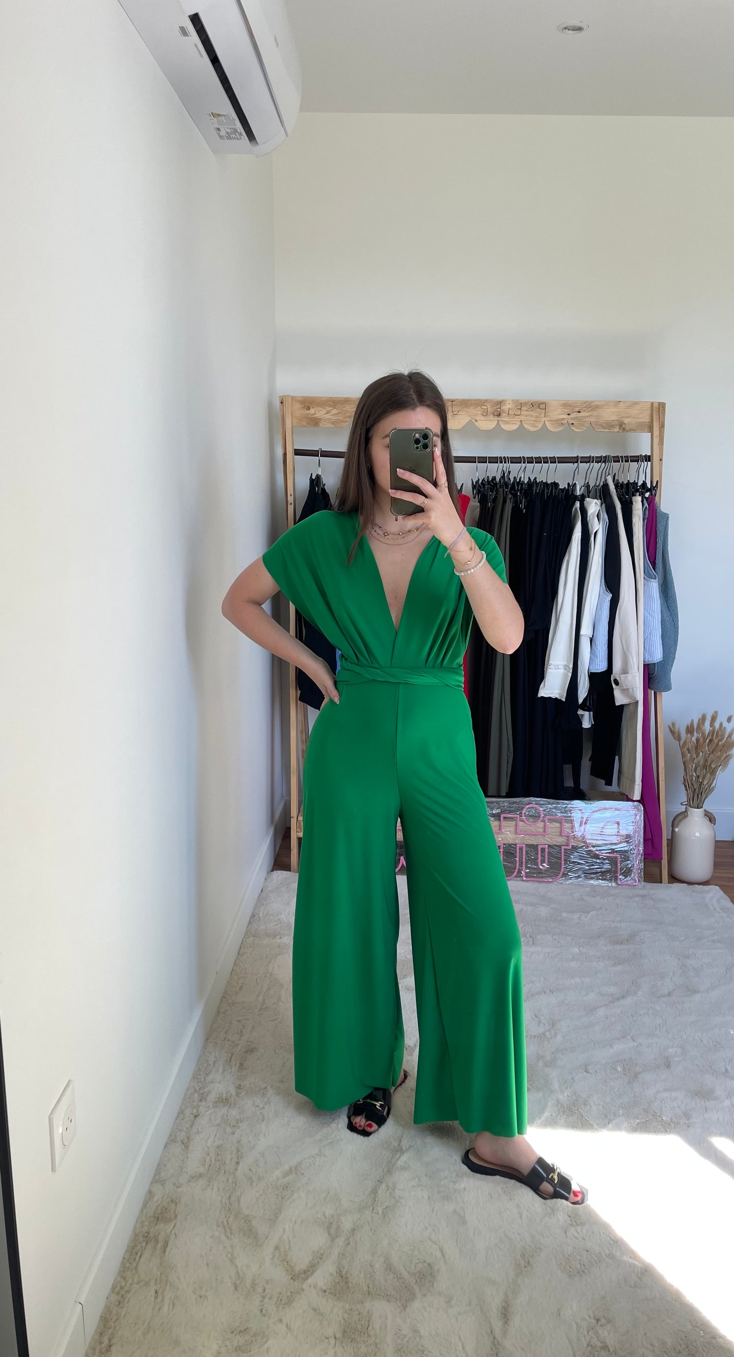 Combi-pantalon multi-attaches - verte