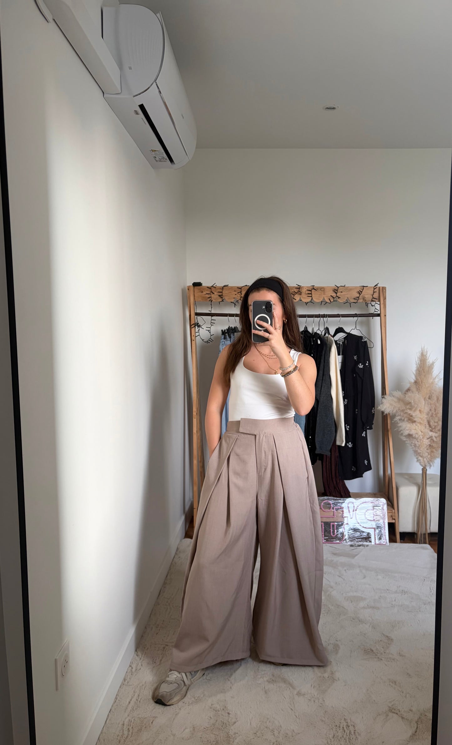 Pantalon à plis - Beige
