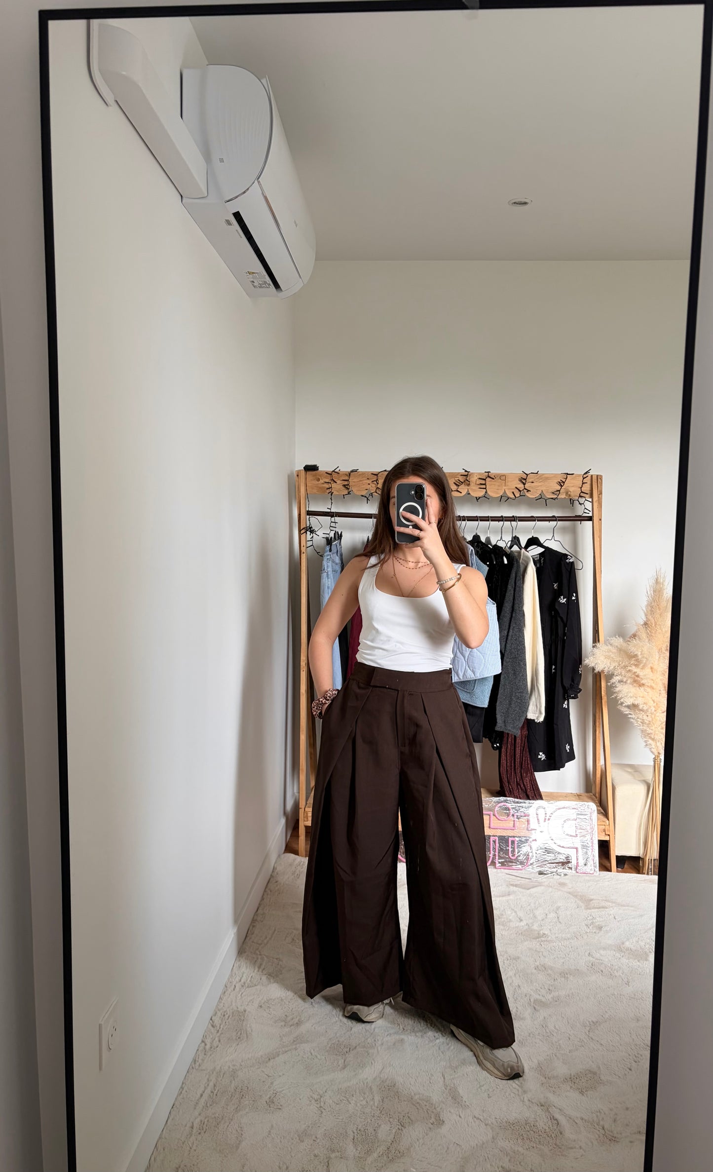 Pantalon à plis - Chocolat