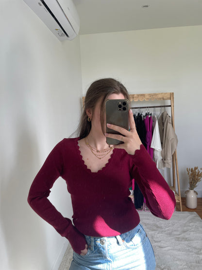 Pull bordeaux