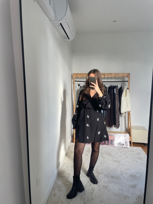 Robe cache-coeur - Noir