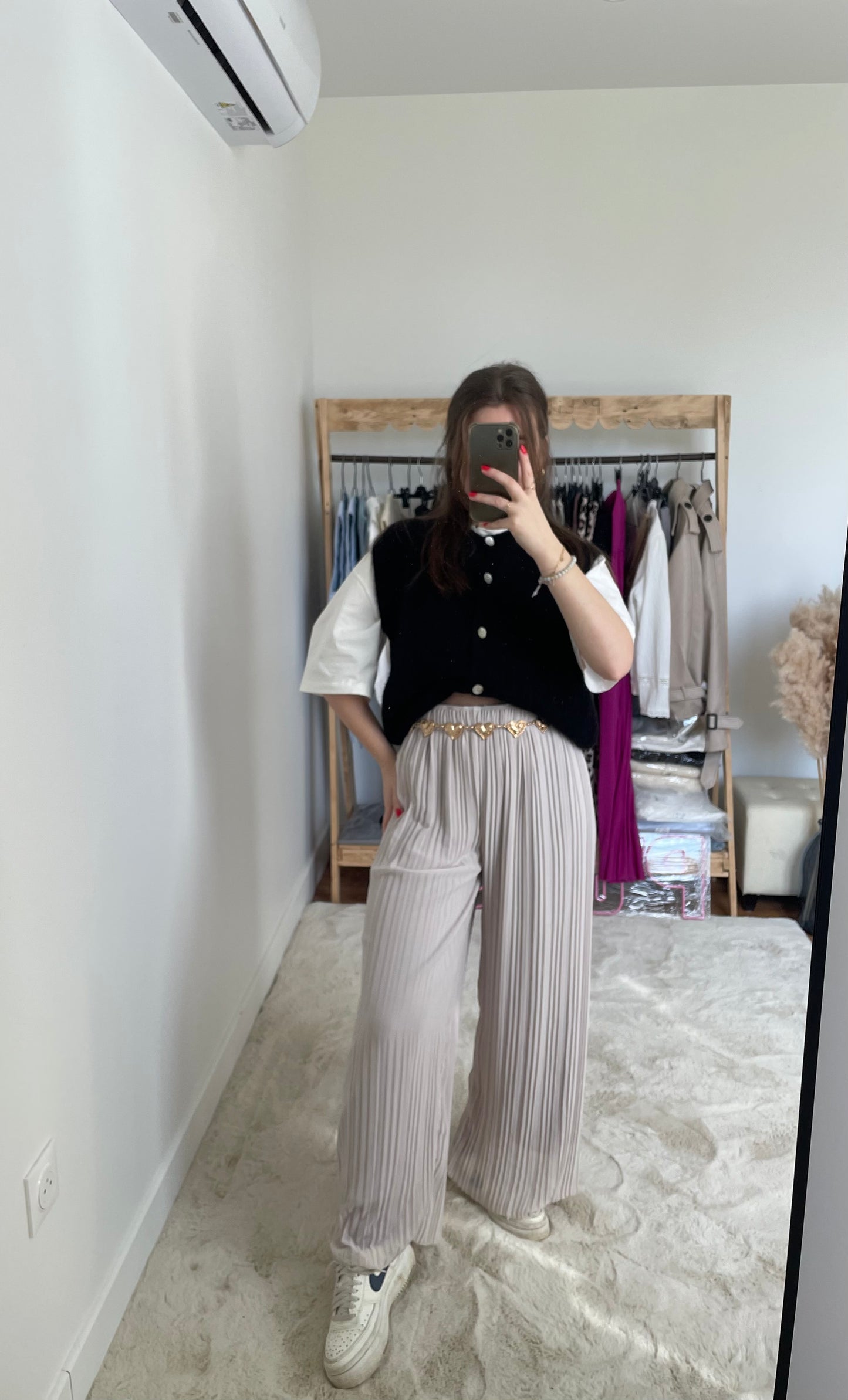 Pantalon plissé - écru