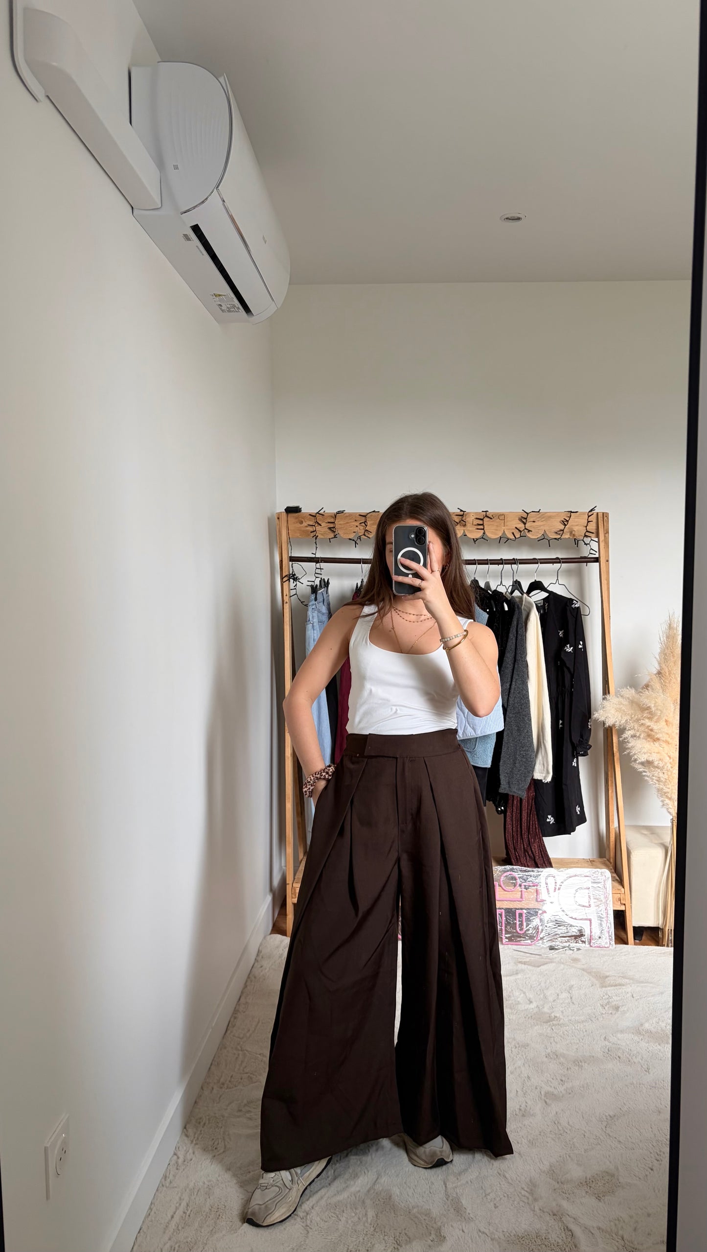Pantalon à plis - Chocolat