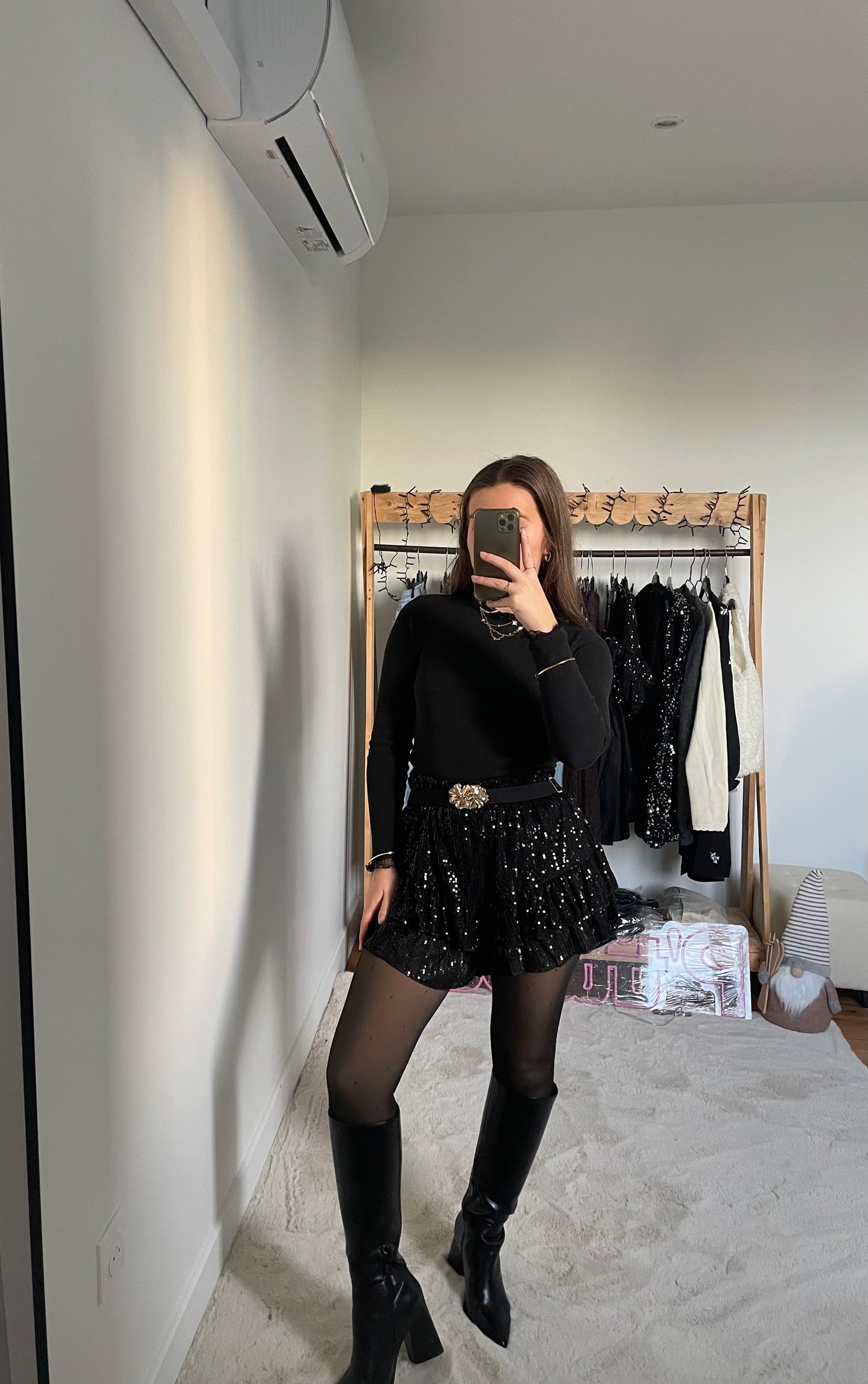 Jupe-short à sequins