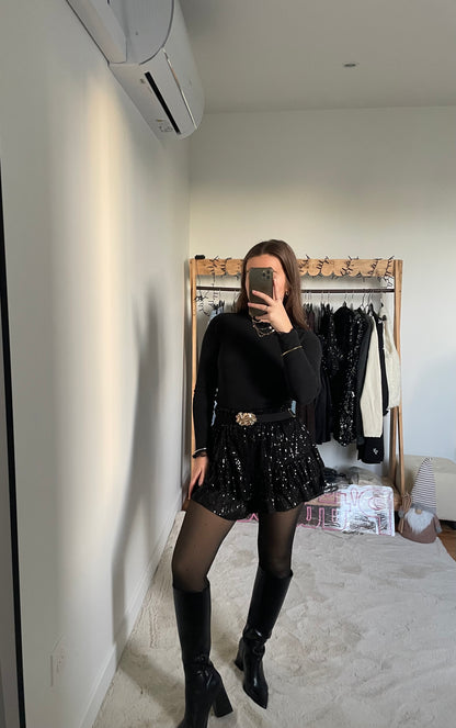 Jupe-short à sequins