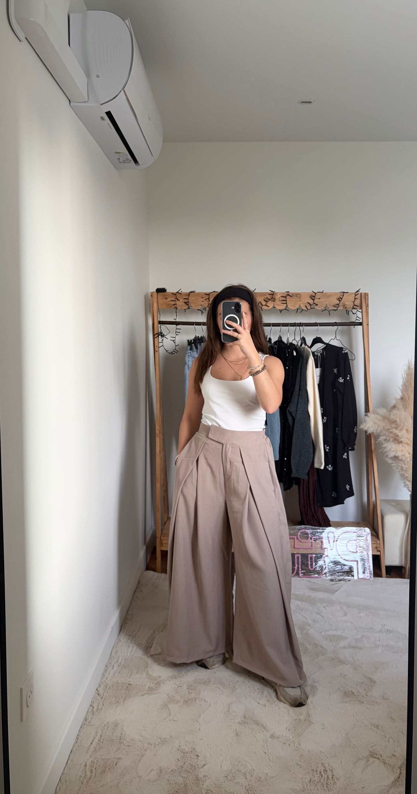 Pantalon à plis - Beige