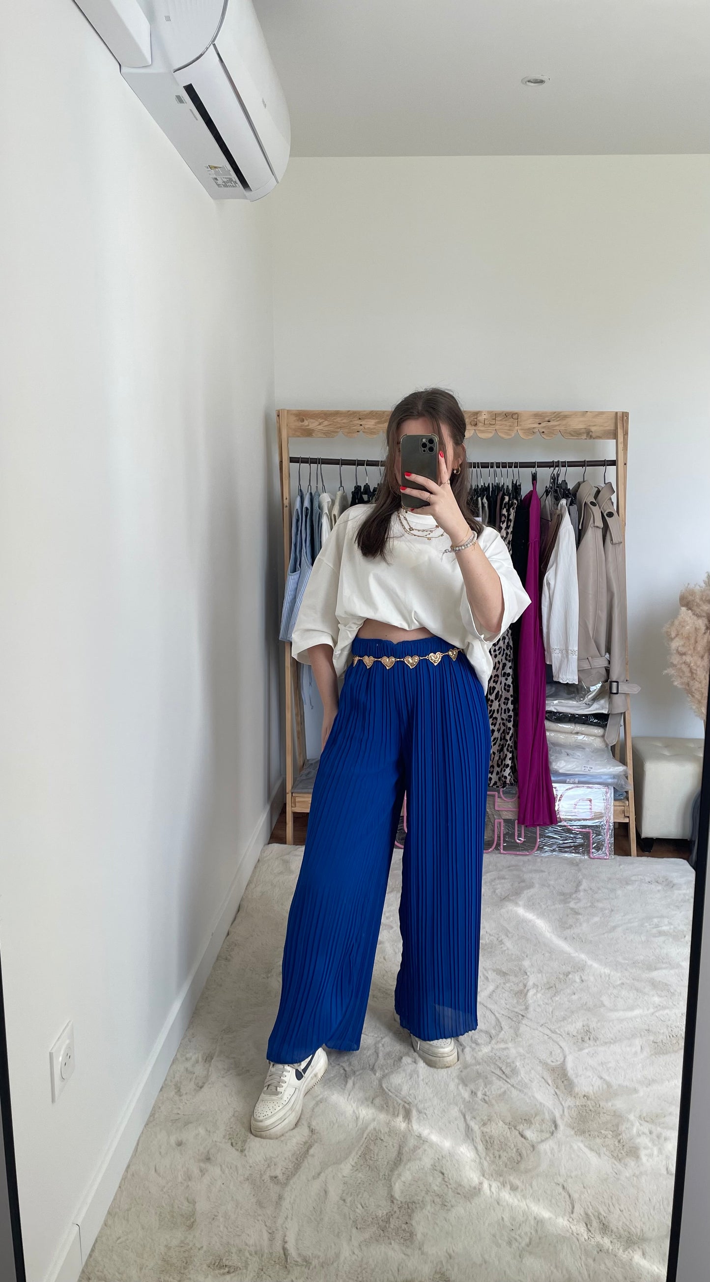 Pantalon plissé - bleu roi