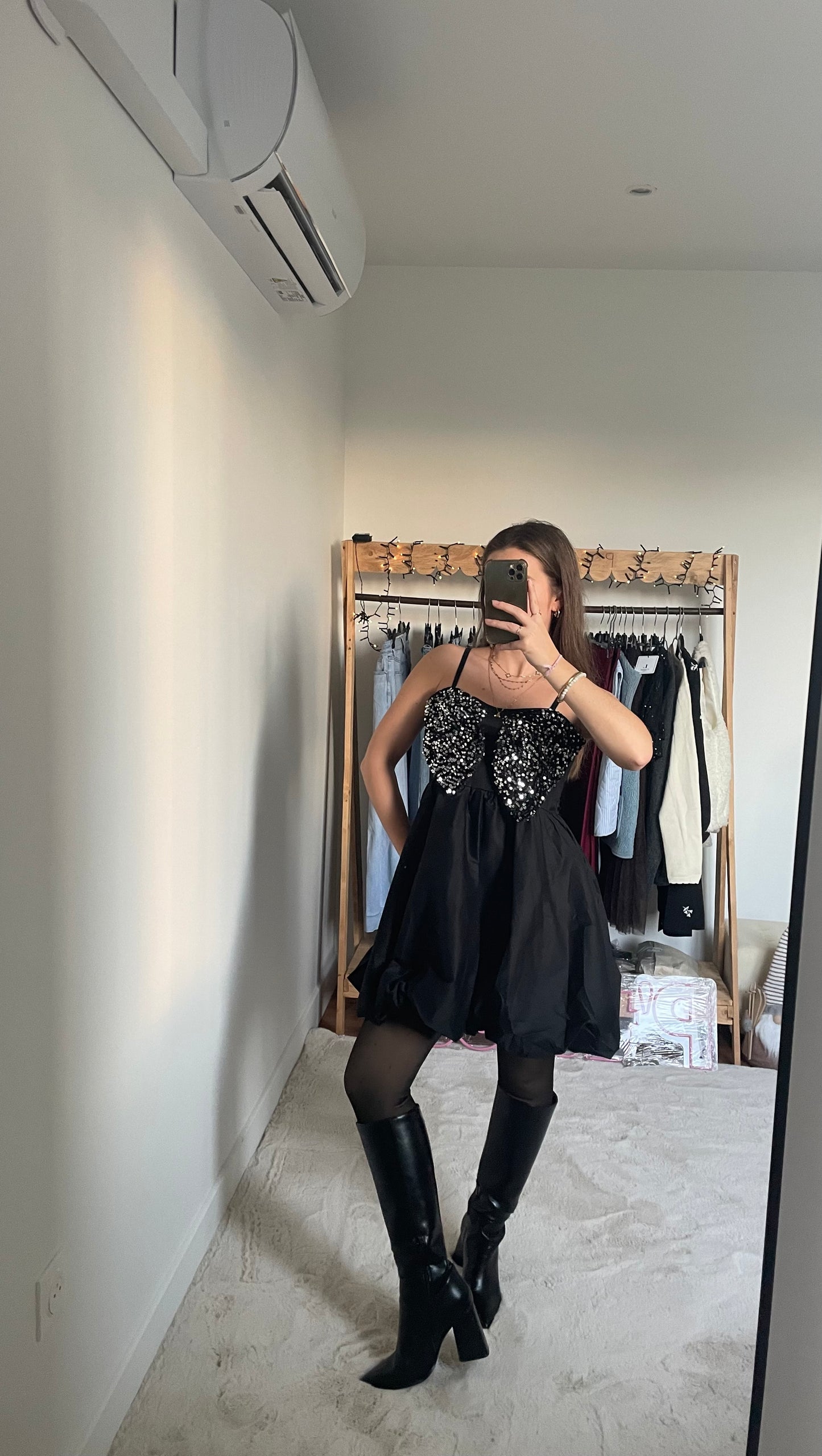 Robe patineuse à sequins