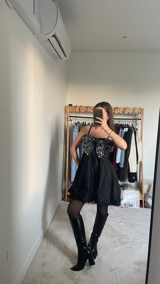 Robe patineuse à sequins