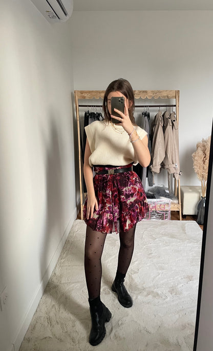 Jupe courte à volant