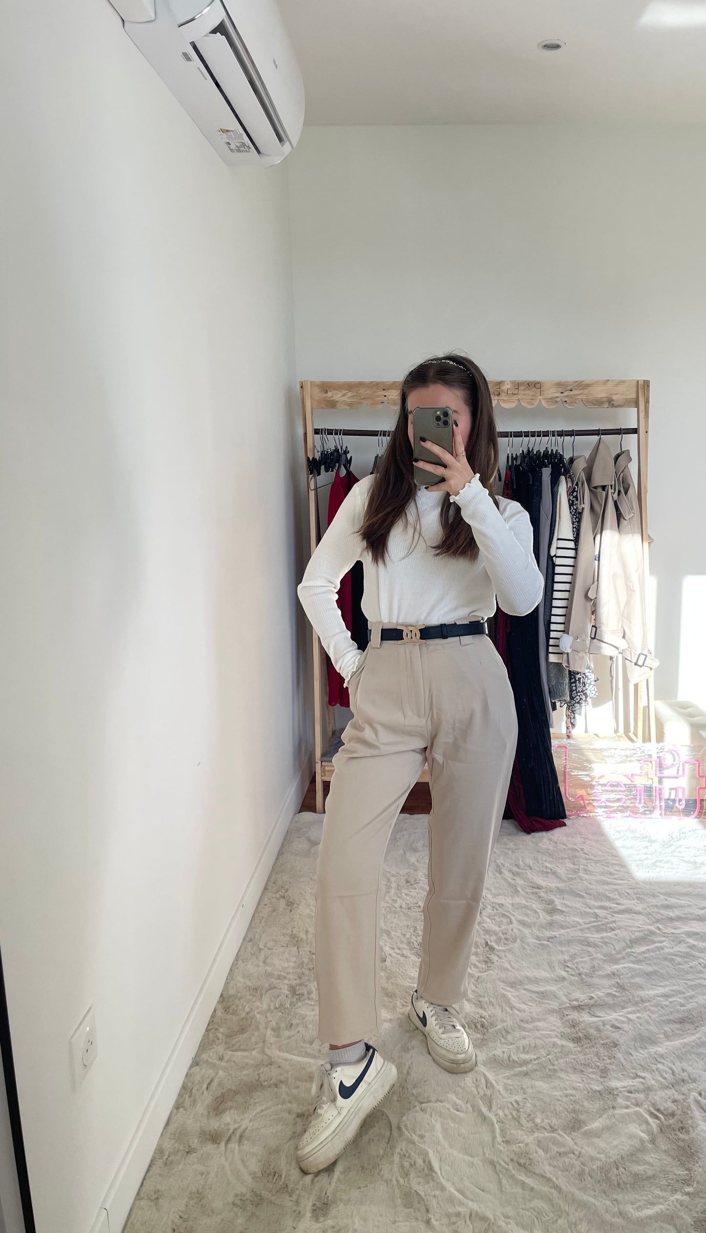 Pantalon droit - beige