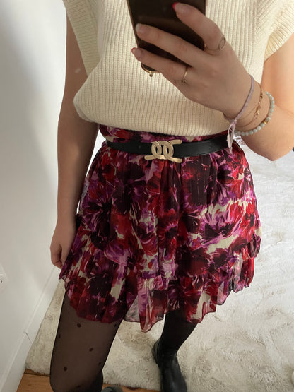 Jupe courte à volant