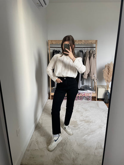 Blouse brodée - blanche