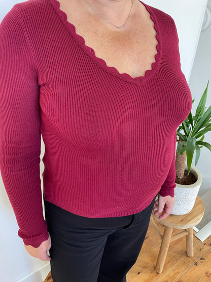 Pull bordeaux