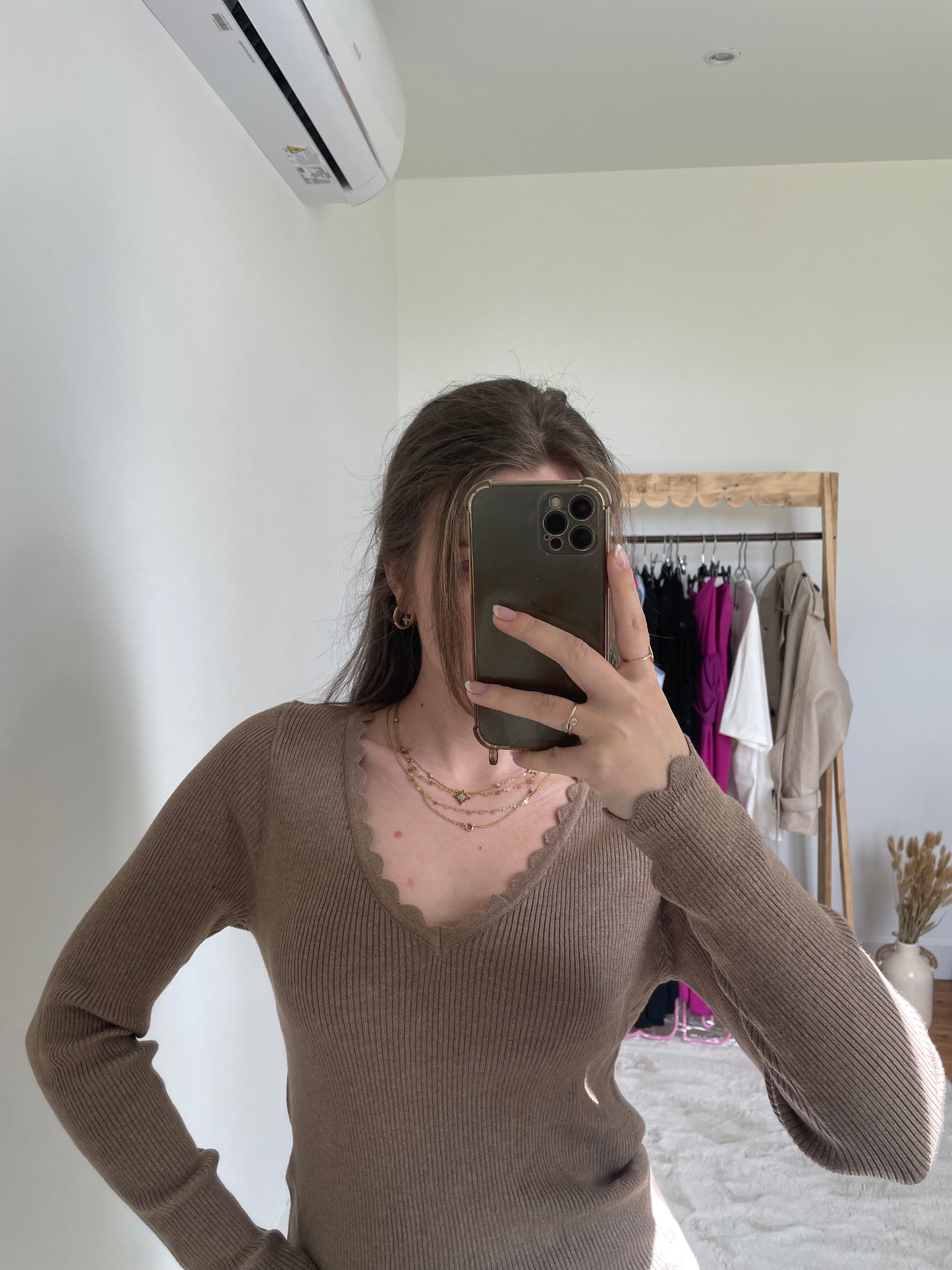 Pull taupe
