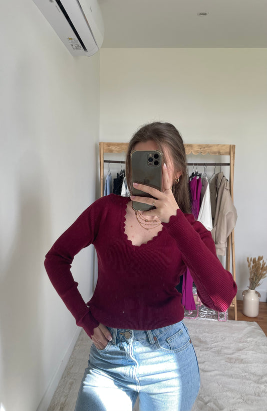 Pull bordeaux