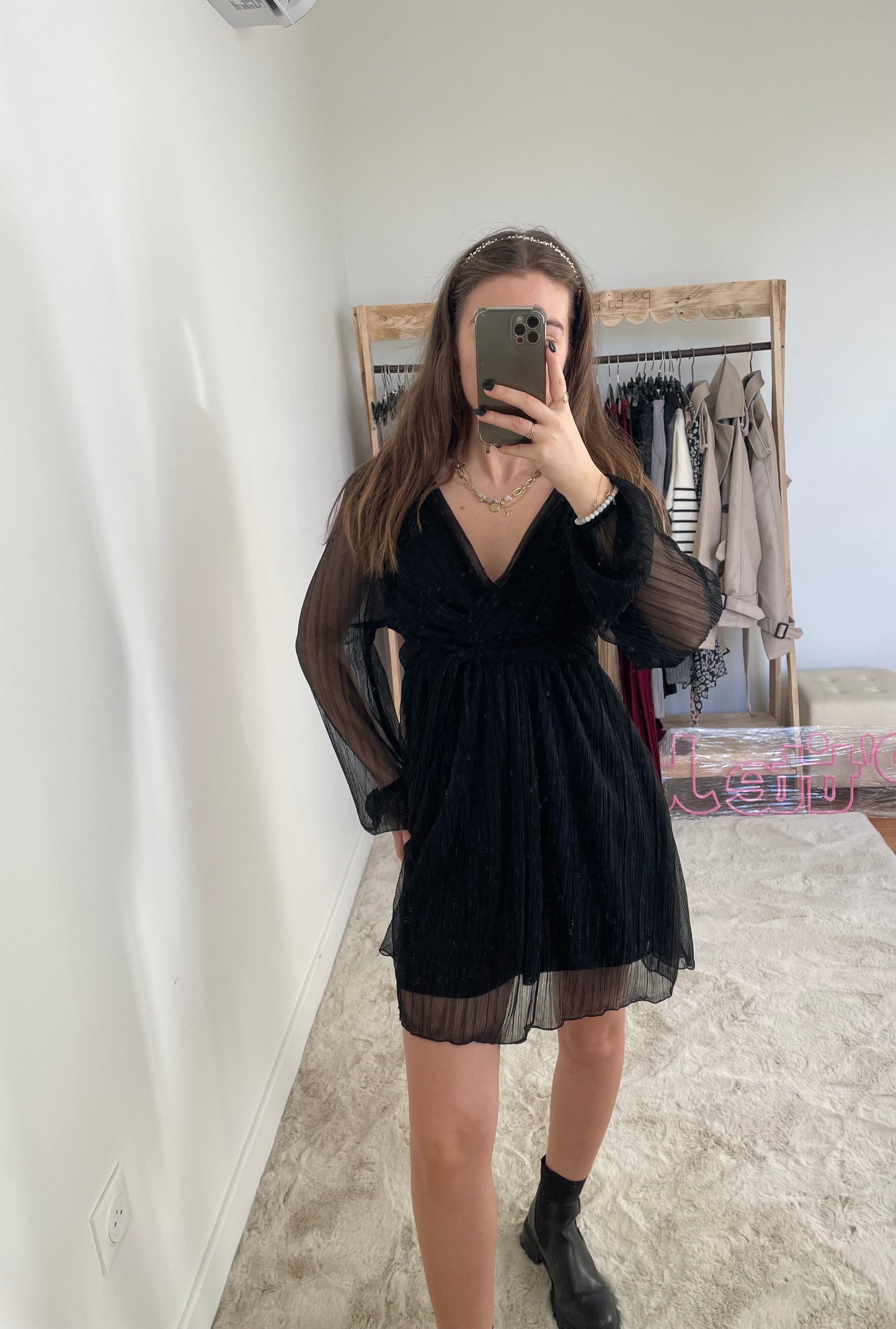 Robe à paillettes - noir