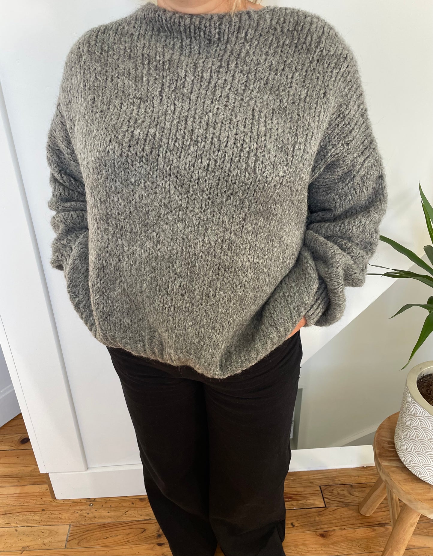 Gilet ample à noeuds - Gris