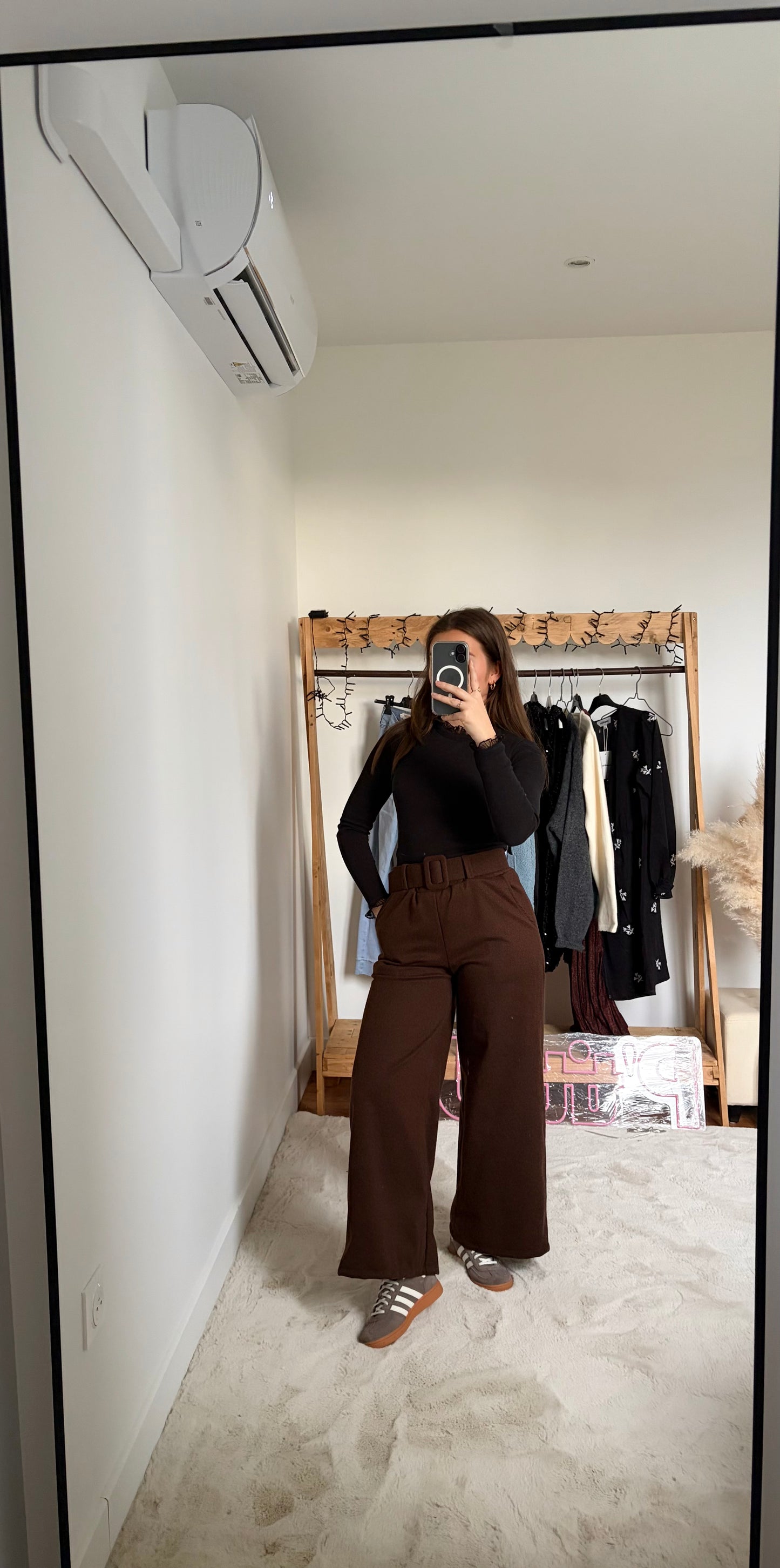Pantalon large - Chocolat