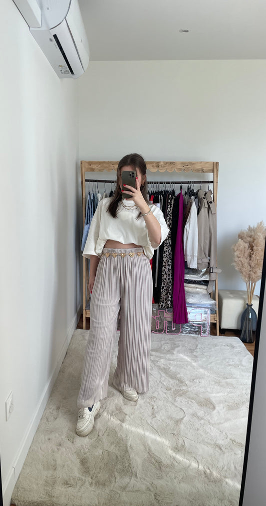 Pantalon plissé - écru