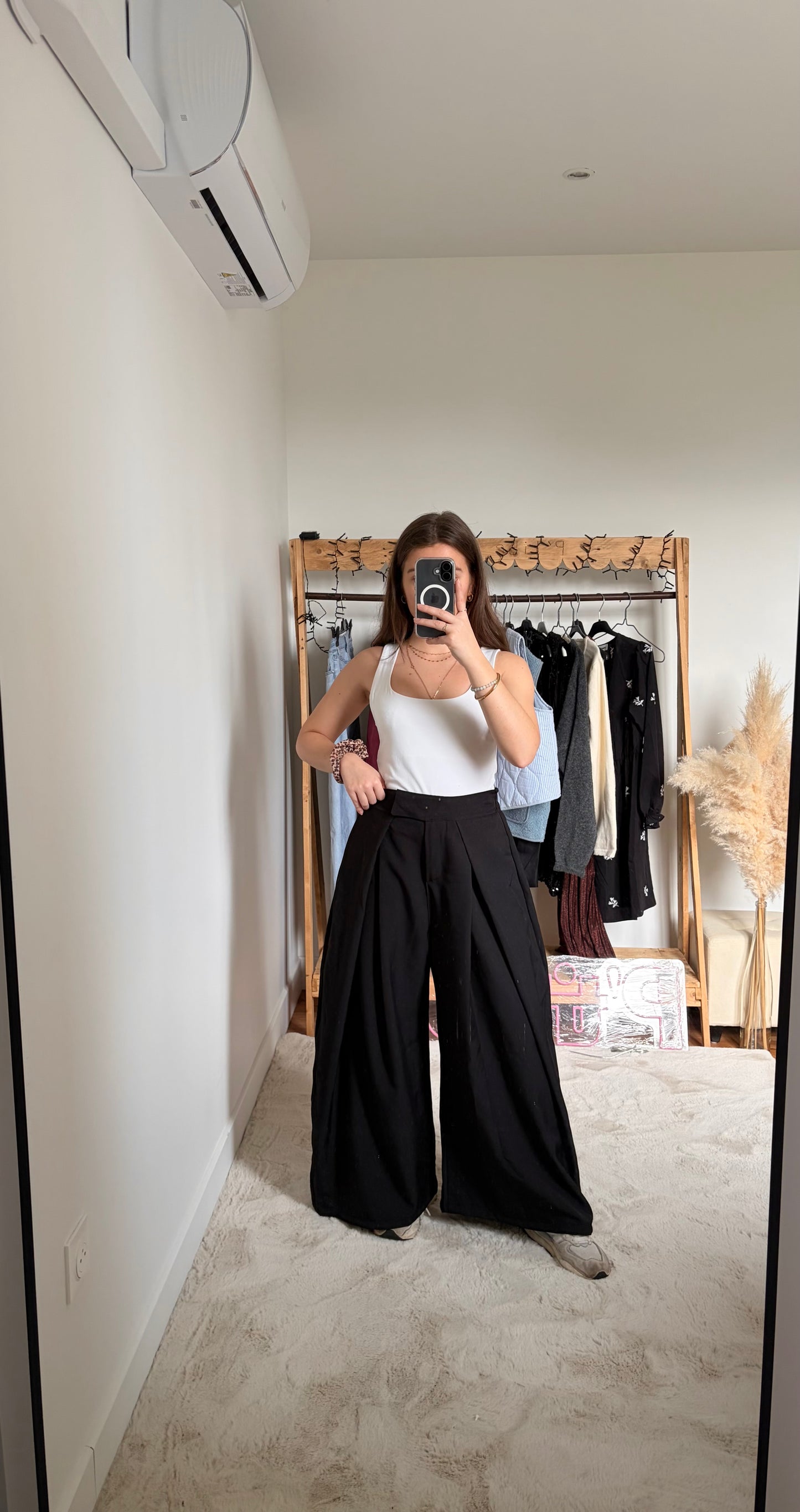 Pantalon à plis - Noir