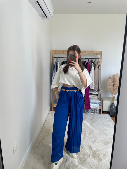 Pantalon plissé - bleu roi