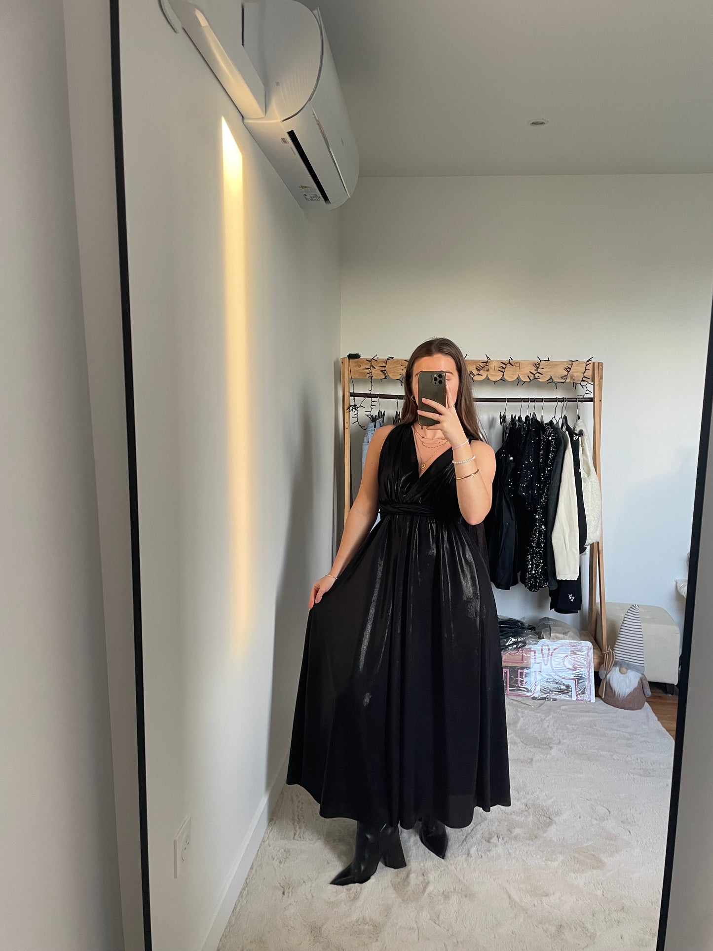 Robe multi-attaches pailletée