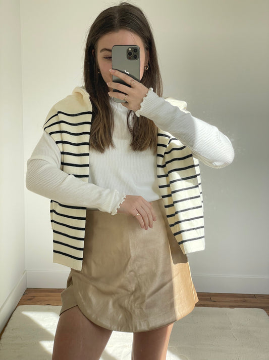 Pull basique blanc